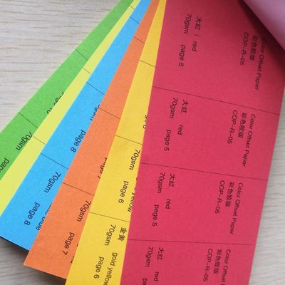 Spurenpapier 55-150 gm Rot/Gelb/Grün/Pinkfarbenes Holzfreies Offsetpapier/Bondpapier