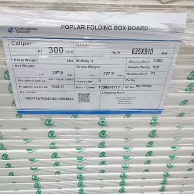 Einseitige Beschichtung 250g300g Chemisch-mechanischer Zellstoff Klappkarton für Postkarten
