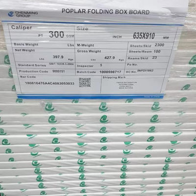 Weiße Jungfräuleinzellstoffplatte mit einseitiger Beschichtung aus Elfenbein für Papierverpackungslösungen aus der Mühle